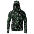thumbnail image 6 of Men Hooded Long Sleeve Sun Protection Jacket Camouflage Print Lightweight Pullover Outdoor Casual Top with Zipper Pocket, 6 of 7
