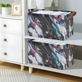 thumbnail image 2 of Yayeee Foldable Storage Basket for Shelves with Handles Waterproof Cloth Bins, Black, 2 of 7