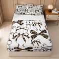 thumbnail image 3 of Erosebridal Retro Leopard Bow Zipper Queen Comforter Set with Fitted Sheet and 2 Pillowcases for Women Girls, Brown Cheetah Animal Print Ribbon Zipper Bedding Set, Reversible, 4 Pieces, 3 of 7