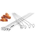 thumbnail image 2 of 10 Pcs Brochettes de Barbecue Bâtons de BBQ en Acier Inoxydable Brochettes de Gril pour le Gril, 2 of 10