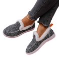 thumbnail image 2 of EKVAHL Women's Slip‑On Winter Ankle Booties, Faux Fur Lined Warm Casual Snow Shoes, Lightweight Non‑Slip Walking Boots Gray, 2 of 5