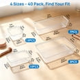 thumbnail image 5 of Sindcom 40 PCS Drawer Organizer, 4-Size Clear Plastic Bins Containers, for Bathroom and Vanity Storage, 5 of 10