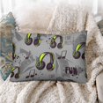 thumbnail image 3 of GCKG Headphones Notes Shape Geometric Triangles Pillow Cases Pillowcase 20x30 inches, 3 of 4