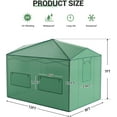 thumbnail image 3 of Riedhoff Portable Walk-in Greenhouse 12' x 8', Pop-up , Zippered Doors & Windows, Green, 3 of 7