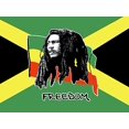 thumbnail image 1 of QIFEIHA Bob Marley Drapeau Rasta Jamaïcain Bannière 3x5 Pieds, 1 of 3