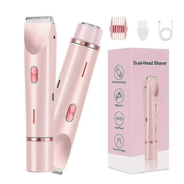 Dermave Bikini Shaver, Dual Head Shaver Women, 2 In 1 Wet Dry Electric Bikini Trimmer For Women