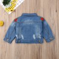 thumbnail image 4 of Manteau d'Extérieur pour Fille Bébé 1-5 Ans Veste en Denim Col Rabattu Vêtements d'Automne, 4 of 5