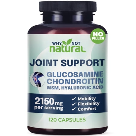 Why Not Natural Glucosamine Chondroitin, MSM, Joint Support Supplements - Knee Pain Joints Health Suppplement
