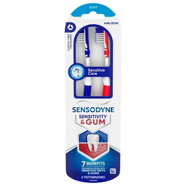 Sensodyne Sensitivity & Gum Soft Toothbrush Designed for Sensitive Teeth, 2-Pack, for Adults
