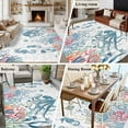 thumbnail image 5 of 6'x9' Area Rugs, Coastal Octopus Indoor Outdoor Area Rug for Living Room Bedroom, Summer Beach Nautical Ocean Coral Seahorse Washable Bathroom Rugs Kitchen Floor Carpet Mats Home Decor Aesthetic, 5 of 8