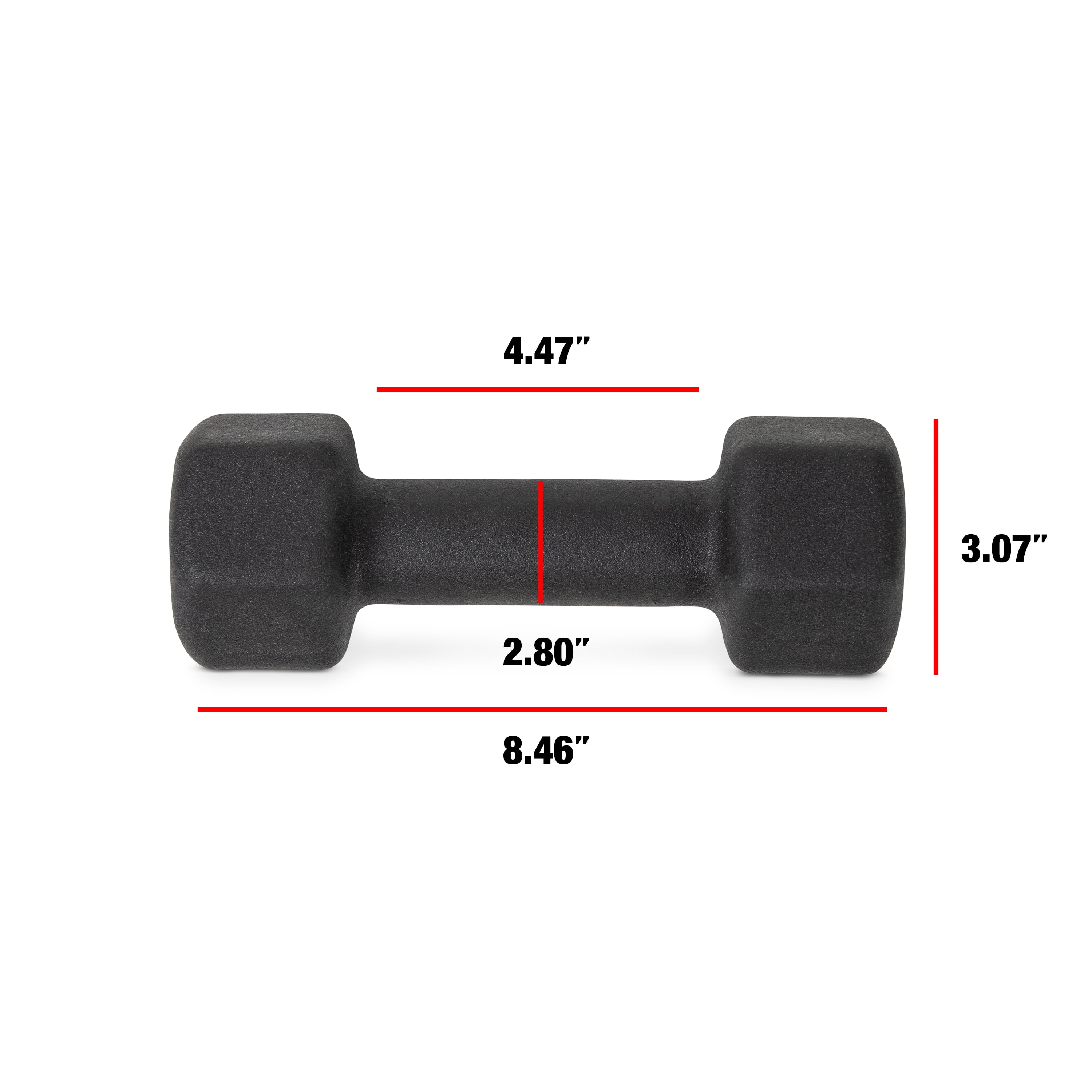 CAP Barbell 8lb Black Neoprene Dumbbell Single Walmart