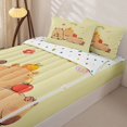 thumbnail image 3 of Homewish Kawaii Capybara Zipper Twin Comforter Sets with Fitted Sheet and 2 Pillowcases for Kids, Cartoon Animal Lover Zipper Bedding Set, Polka Dots Reversible, 4pcs, 3 of 6