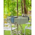 thumbnail image 3 of nqOlkjepod Sage Green Outdoor Tablecloth with Umbrella Hole & Zipper, Farmhouse Sage Green Decor Round Table Cover 54 Inch, Dining Waterproof Table Cloth Protector for Patio/Party/Picnic, 3 of 7