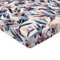 thumbnail image 4 of Ambesonne Springtime Fitted Sheet, Alstroemeria Flowers Art, California King, Lavender Blue Pale Orange, 4 of 5