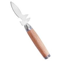 Minkissy 1Set Oyster Shucker Manual With Brown Wood Handle Suitable For Cooking And Seafood Prep