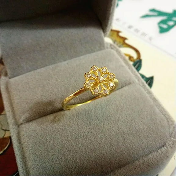 925 Silver CZ Band Women's White/Yellow Gold Filled Wedding Party Ring Size 4-9