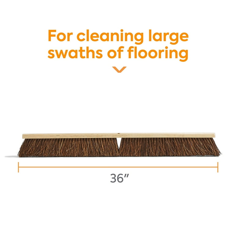 Palmyra Push Broom Head, Brown Bristles, 36 Palmyra Push Broom Head, Brown Bristles, 36