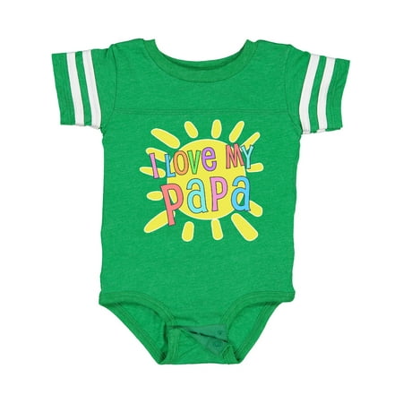

Inktastic I Love My Papa- Sun and Rainbow Letters Gift Baby Boy or Baby Girl Bodysuit