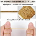 thumbnail image 5 of 21.87 Yards 1MM Gold and Silver Metallic Elastic Twine Round Cord Thread Rope Christmas Ornament String for DIY, 5 of 6