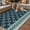 Blue, variant on Orange Floral Outdoor Rug for Patio/Deck/Porch, Non-Slip Large Area Rug 4 x 6 Ft, Country Boho Ethnic Art Flowers Motifs Indoor Outdoor Rugs Washable Area Rugs, Reversible Camping Rug Carpet Runner