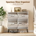 thumbnail image 3 of Skyhill Shoe Cabinet with 4 Flip Drawers,Farmhouse Shoe Storage Organizer for Entryway,White, 3 of 9