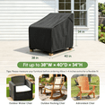 thumbnail image 2 of MR. COVER 2 Pack Outdoor Chair Covers Waterproof, Patio Furniture Covers for Rocking Chair, Fits up to 38"W x 40"D x 34"H, Air Vent and Handles Included, Black, 2 of 10