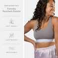 thumbnail image 3 of Fishers Finery Women's Cotton Modal Light Support Unlined Bralette Ultra Comfort Sleep and Lounge Bra (Gray, XL, 3PK), 3 of 5
