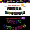 thumbnail image 2 of Glow in The Dark Happy Birthday Banner, 10ft Neon Party Supplies, Luminous Birthday Decoration for Kids & Adults, 2 of 8