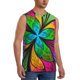 thumbnail image 2 of Balery Multicolored Beautiful Flower Camisetas sin mangas para hombre, absorbe la humedad y protege contra el mal olor.-3X-Large, 2 of 7