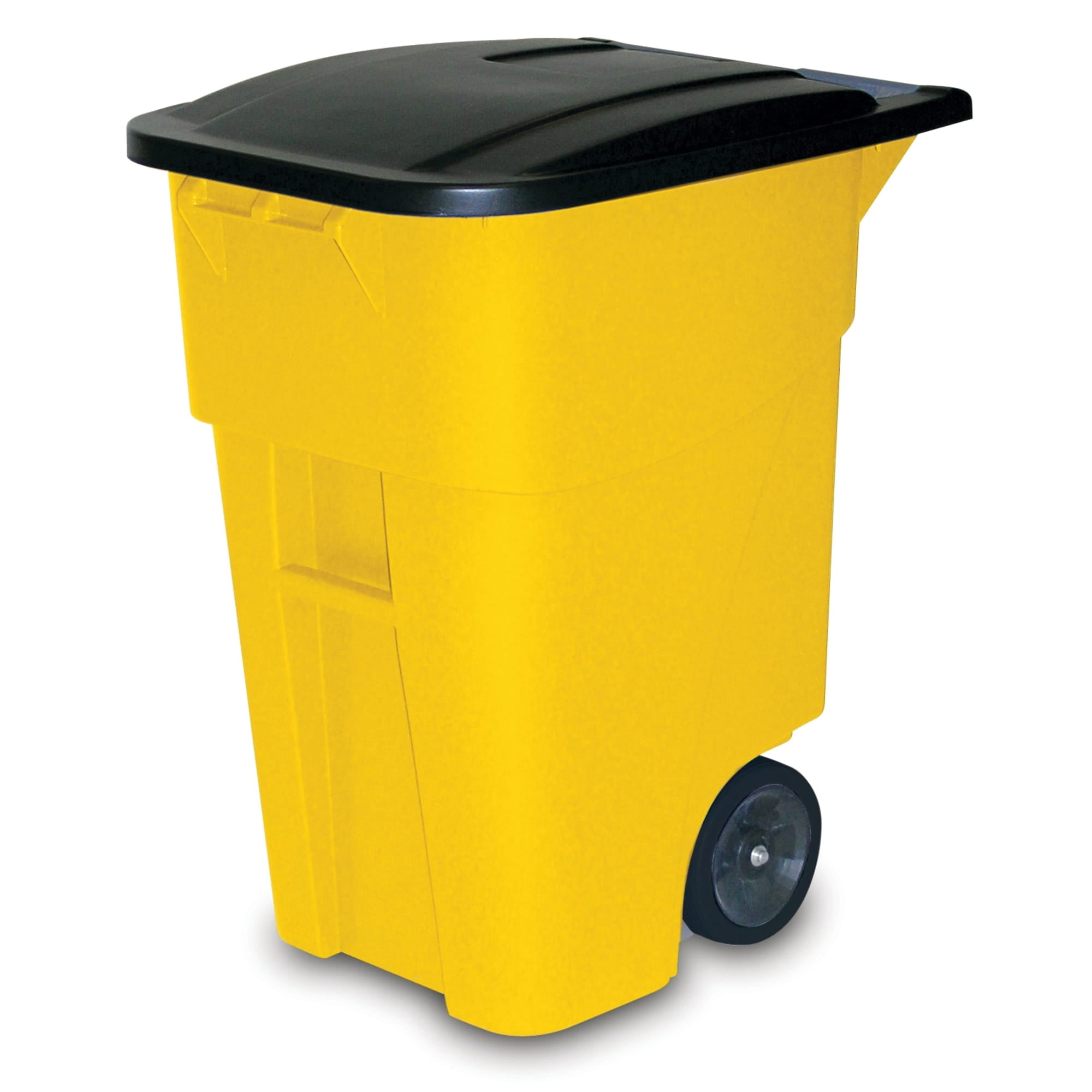 Rubbermaid Commercial Products 50 Gallon Rollout Trash Can, Blue