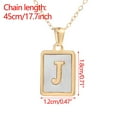 thumbnail image 2 of Guodhu Initial Necklaces for Women Non Tarnish,Gold Plated Dainty Square Letter Pendant Charm Necklace Waterproof A-Z Trendy Thin Chain Name Personalized Jewelry Gifts, 2 of 2