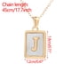 thumbnail image 3 of Collar para mujer, joyería para mujer, collar de acero inoxidable con letras para mujer, oro, titanio 26, collar con colgante inglés., 3 of 4
