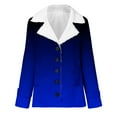 thumbnail image 5 of LYXSSBYX Jackets for Women Casual Fall Women's Fashion Long Sleeve Pocket Plush Button Coat Long Sleeve Hatless Casual Coat/Jacket, 5 of 6