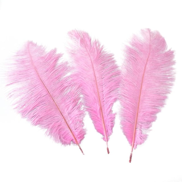 10 plumas artificiales de avestruz.