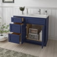thumbnail image 3 of 39 in. W x 21 in. D x 32.5 in. H Bath Vanity Cabinet without Top in Blue, 3 of 5