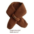 thumbnail image 3 of Karoyedx Boys Scarf Kids Girls Knit Scarf Toddler Warm Winter Cross Tie Wrap Neck Warmer Cute Scarves Brown Size,One Size, 3 of 3