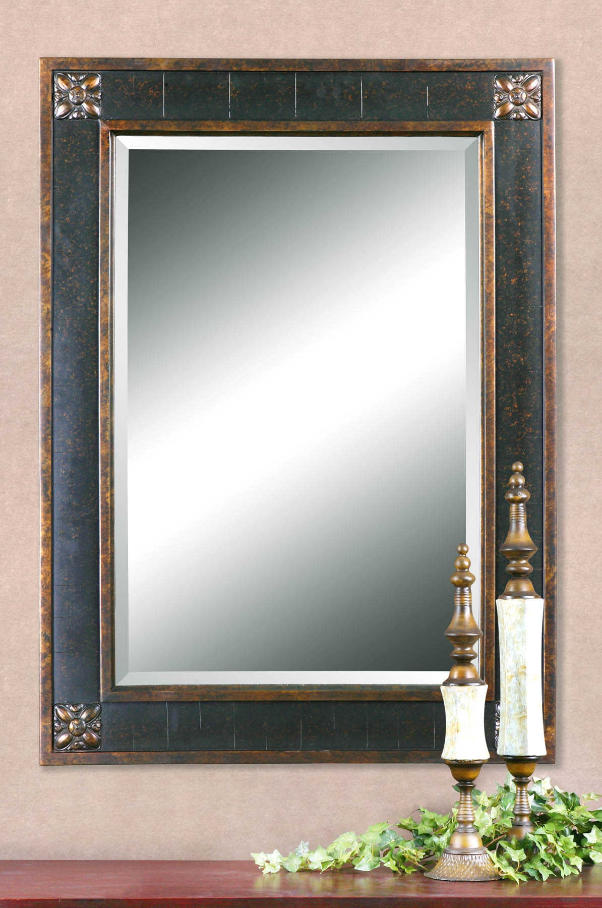 Vanity Bathroom Wall Mirror, Uttermost Wall Mirror Antique