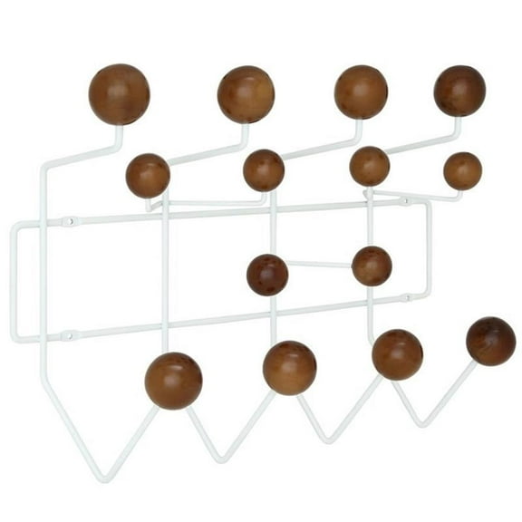Hawthorne Collection Wood Walnut Wall Mount Coat Rack Rectangular 19.5"