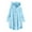 Blue-A, variant on Womens Oversized Hoodies Fleece Sweatshirts Solid Color Fuzzy Fleece Cat Ear Hooded Jacket Long Sleeve Loose Button Side Coat Blue-A M