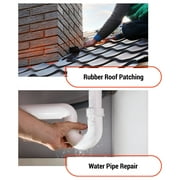 Canopus, Patch and Seal Tape, Fix Leaks on Hoses, Pipes, Gutters, Roofs, Boats, Pools, 4 x 5 Black