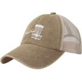 thumbnail image 1 of Disc Golf Basket with Flying Disk Hat Washed Distressed Baseball Cap Adjustable Golf Summer Sun Hats, 1 of 8