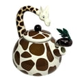 thumbnail image 1 of Cute Giraffe Design Whistling Tea Kettle - Enamel on Steel for Stove Top - 2.1 Quart - Charming Kitchen Accessory, 1 of 4