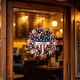 thumbnail image 5 of Dxssxc Patriotic Wreath, Independence Day Door Hanging with Stars, Red White and Blue Wall Decoration for 4th of July, Outdoor Courtyard or Indoor Festival Party Decor, 5 of 9