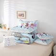 thumbnail image 4 of Erosebridal Bling Crystal Bedding Queen Size,Sparkling Glitter Comforter Sets with Sheets,Music Guitar Bedding Sets Queen Size,Breathable Splash Room Decor,Reversible,7 Pieces, 4 of 6