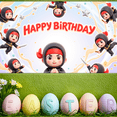 thumbnail image 5 of Ninja Theme Birthday Banner Cartoon Character Kids Party Decor for Children Celebration Birthday Party Indoor Event, 5 of 7