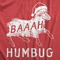 thumbnail image 2 of Mens Baaah Humbug T Shirt Funny Xmas Party Scrooge Sheep Tee for Guys Graphic Tees, 2 of 9