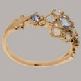 thumbnail image 3 of LBG British Made 9k Rose Gold Natural Tanzanite & Opal Womens Statement Ring - 33 size options - Size 9.25, 3 of 7