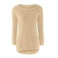 FAIWAD Womens Cozy Fuzzy Sweaters Long Sleeve Round Neck Thermal Warm ...