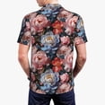 thumbnail image 2 of Polo Shirts for Men, Rose Flowers Blue Cuteness Casual Mens Polo Shirts Short Sleeve Button Down Classic Mens Golf Polo Shirts, 2 of 7