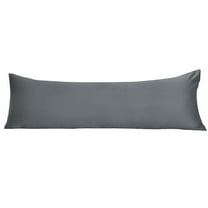 Unique Bargains Luxury Silky Satin Body Pillow Case Gray 20" x 60"